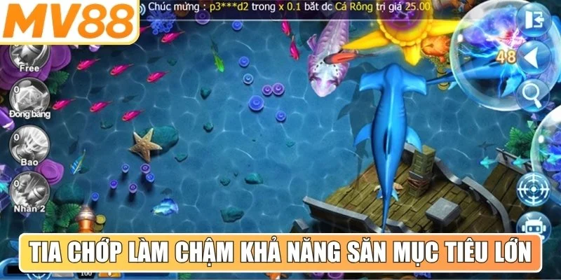 Các tia chớp làm chậm khả năng săn mục tiêu lớn
