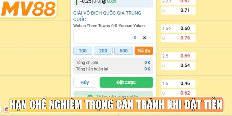 Hạn chế nghiêm trọng cần tránh khi đặt tiền đầu tư