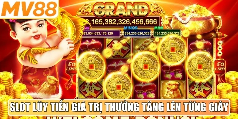 Slot lũy tiến không gian giá trị phần thưởng tăng lên từng giây