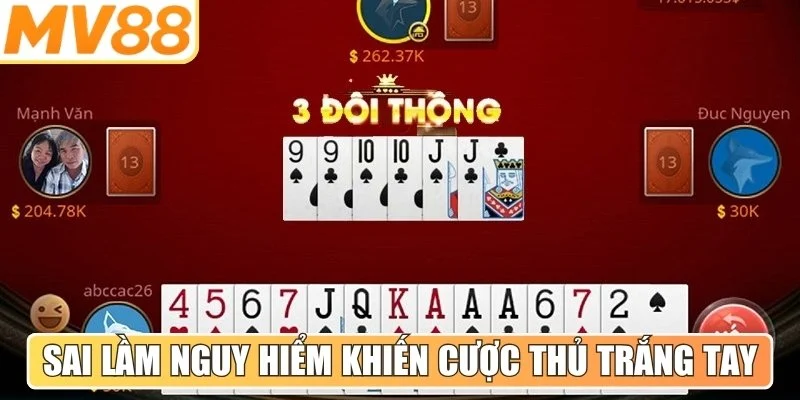 Các sai lầm nguy hiểm khiến cược thủ nhanh chóng trắng tay